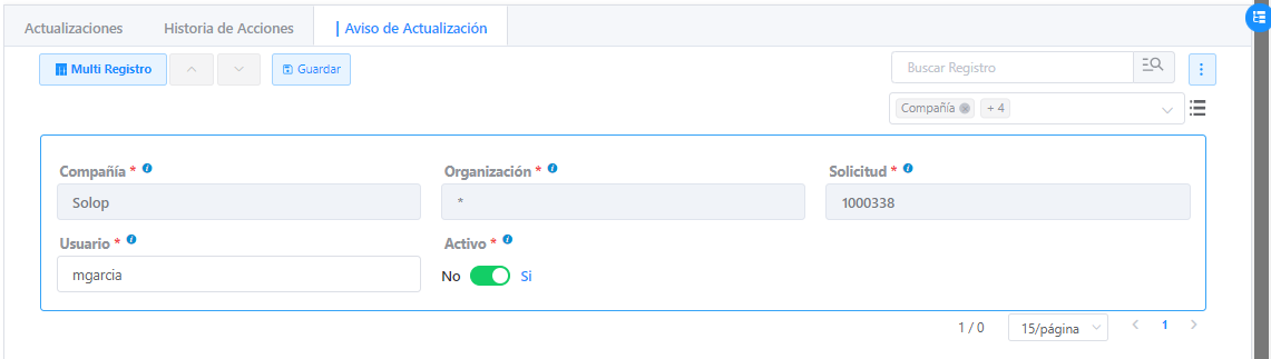 Aviso de Actualización