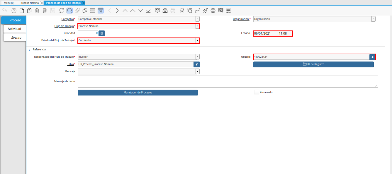 Flujo de Trabajo a anular