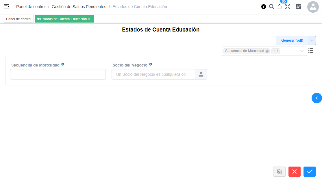 Estados de cuenta educación