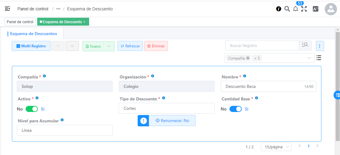 Esquema de Descuento